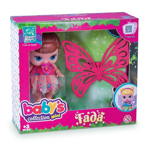 Imagem de Boneca Bebê Fadinha Baby Collection Mini C/ Asa - Super Toys