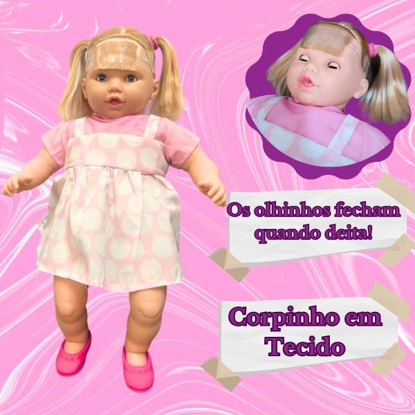 Boneca bebe Fala Frases Bebezão Com Cabelo e Som Meninas Com Chupeta E Mamadeira Sonho Azul Cotiplás Imagem de Boneca bebe Fala Frases Bebezão Com Cabelo e Som Meninas Com Chupeta E Mamadeira Sonho Azul Cotiplás