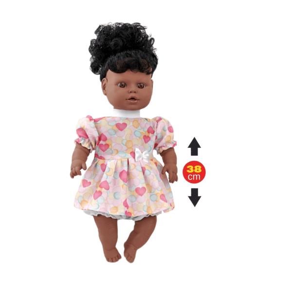 Imagem de Boneca Bebê Florinha Negra Cabelo Cacheado Menina Princesa