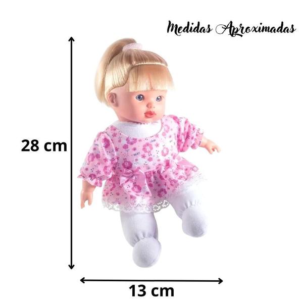 Imagem de Boneca Bebê Hair Soft Neném 28 cm Menina Super Macia