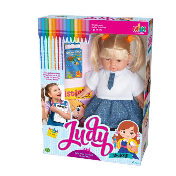 Imagem de Boneca Bebê Judy Estudante Com Acessórios Colorir Brinquedo