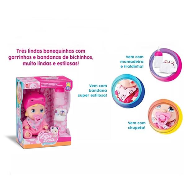 Imagem de Boneca Bebê Little Dolls Alive Soninho Faz Xixi Bonequinha com Roupinha