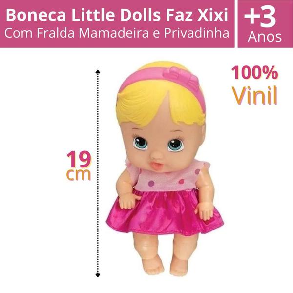 Imagem de Boneca Bebê Little Dolls Faz Xixi Alive Menina - Divertoys