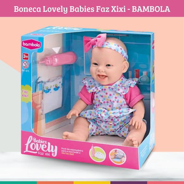 Imagem de Boneca Bebê Lovely Babies Faz Xixi Bambola