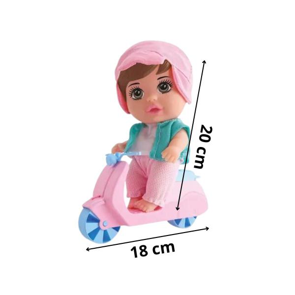 Imagem de Boneca Bebê Mini Bee Hugs Scooter C/ Pet 0977 - Bee Toys