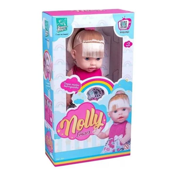 Imagem de Boneca Bebê Nolly Fala 60 Frases Menina 364 - Super Toys