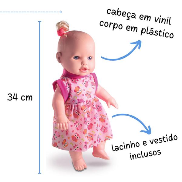 Imagem de Boneca bebe que fala brinquedo chora ri da risada fala mamae e papai bebezao falante nenem bonecona