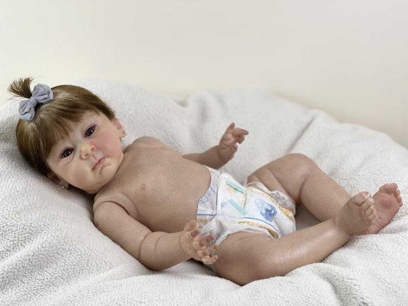 Boneca Bebê Reborn Ana Dolls 50cm Vinil Silicone Imagem de Boneca Bebê Reborn Ana Dolls 50cm Vinil Silicone