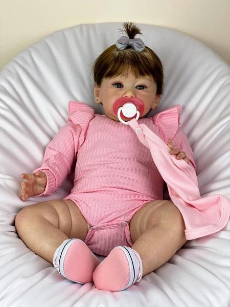 Boneca Bebê Reborn Ana Dolls 50cm Vinil Silicone Imagem de Boneca Bebê Reborn Ana Dolls 50cm Vinil Silicone