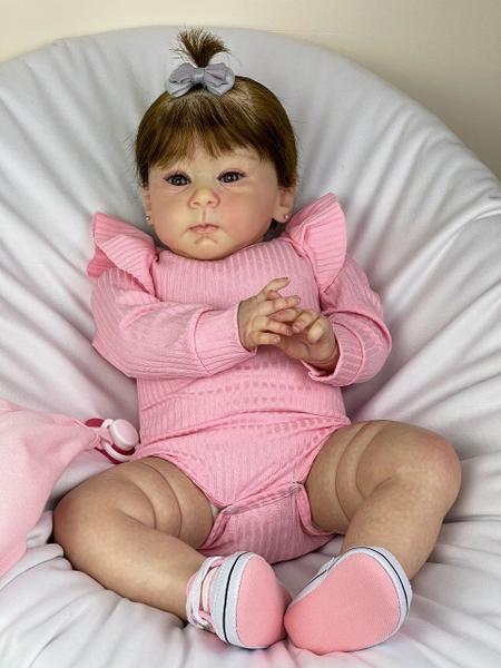 Boneca Bebê Reborn Ana Dolls 50cm Vinil Silicone Imagem de Boneca Bebê Reborn Ana Dolls 50cm Vinil Silicone