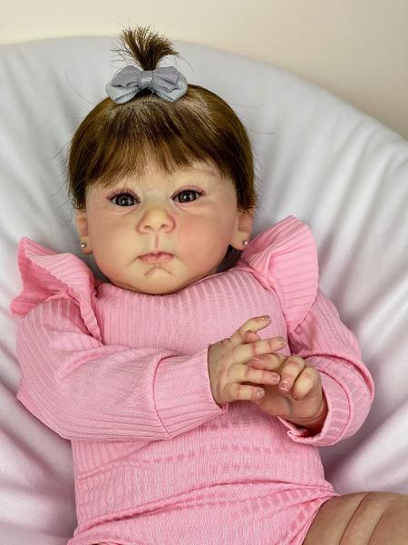 Boneca Bebê Reborn Ana Dolls 50cm Vinil Silicone Imagem de Boneca Bebê Reborn Ana Dolls 50cm Vinil Silicone
