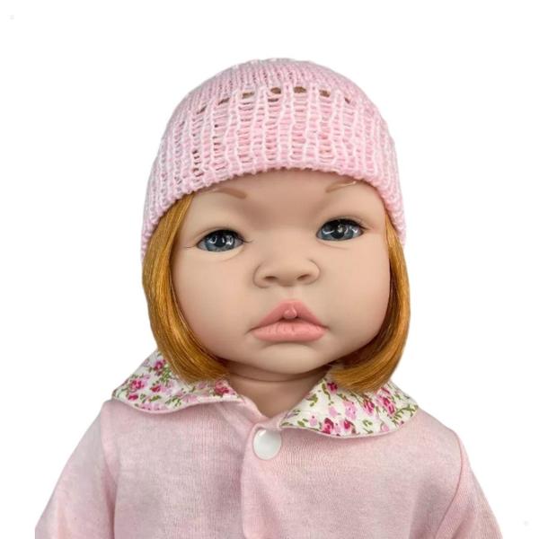 Imagem de Boneca Bebê Reborn Baby Kiss Ruiva Corpo Inteiro Silicone