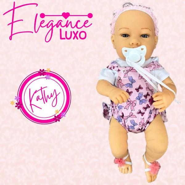 Imagem de Boneca Bebê Reborn Infantil Menina 40cm Em Vinil Articulada Com Acessórios Brinquedos Novabrink