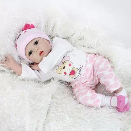 Boneca Bebe Reborn Laura Baby Daylin 100% Vinil R.818 Shiny Toys Imagem de Boneca Bebe Reborn Laura Baby Daylin 100% Vinil R.818 Shiny Toys