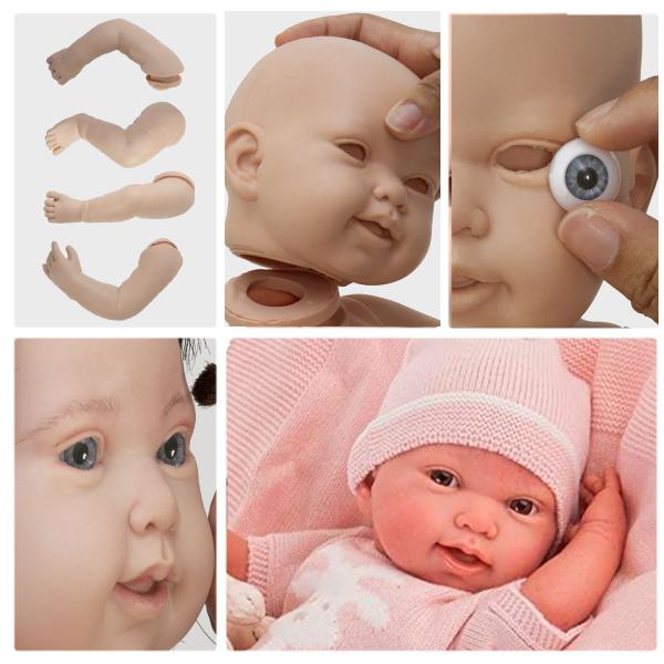 Imagem de Boneca Bebe Reborn Molde Lara Torso Menina Silicone + Olhos