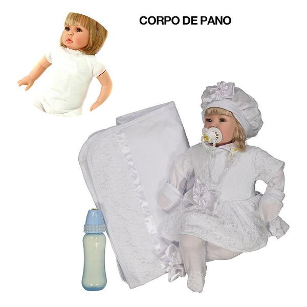 Imagem de Boneca Bebe Reborn Nara Branco Cegonha Reborn Dolls