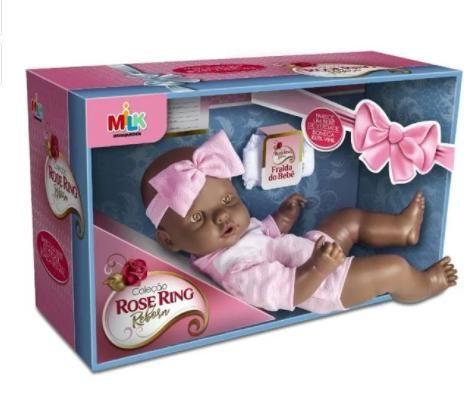 Imagem de Boneca Bebê Reborn Negra em Vinil - Coleção Rose Ring - Milk