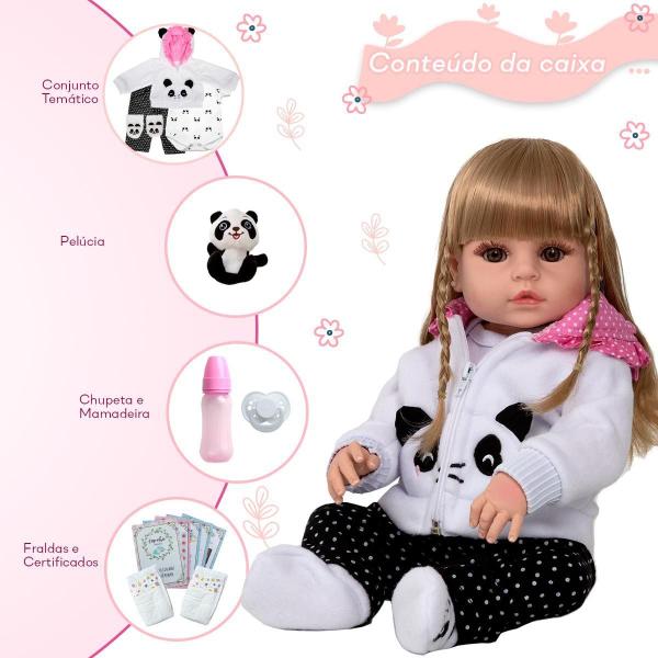 Imagem de Boneca Bebê Reborn Pandinha - Cegonha Reborn Dolls