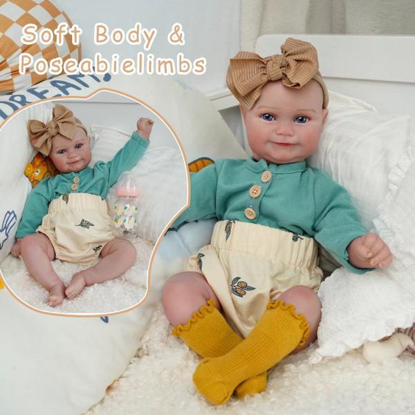 Imagem de Boneca Bebê Reborn Realista Lançamento Brastoy 100% Silicone Kit Conjunto de Roupa Chupeta Mamadeira e Pelúcia