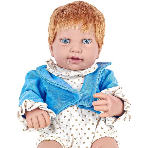 Imagem de Boneca Bebê Reborn Ruiva Anny Doll Baby Brinquedo Infantil Menina Com Acessórios 2503 - Cotiplás