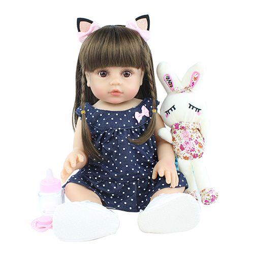 Imagem de Boneca Bebe Reborn Silicone Coelho 48cm Lançamento