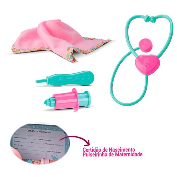 Imagem de Boneca Bebê Reborn Vinil Maternidade com Kit Médico Infantil - Divertoys