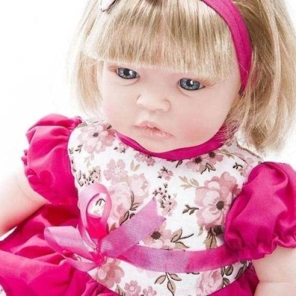 Boneca Bebe Tipo Reborn 912 Com Carrinho Bebê e Bolsinha - Sid Nyl Imagem de Boneca Bebe Tipo Reborn 912 Com Carrinho Bebê e Bolsinha