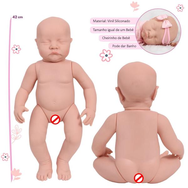 Imagem de Boneca Bebe Tipo Reborn Recém Nascida Com Vários Acessórios