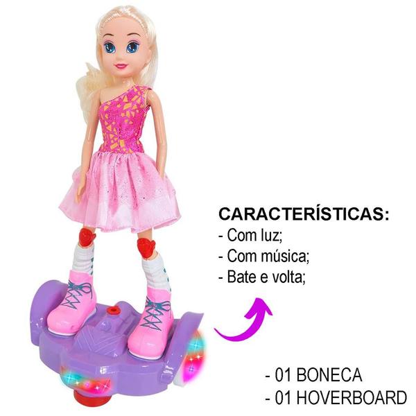 Imagem de Boneca Belinda Radical Hoverboard com Luz e Música DM Toys