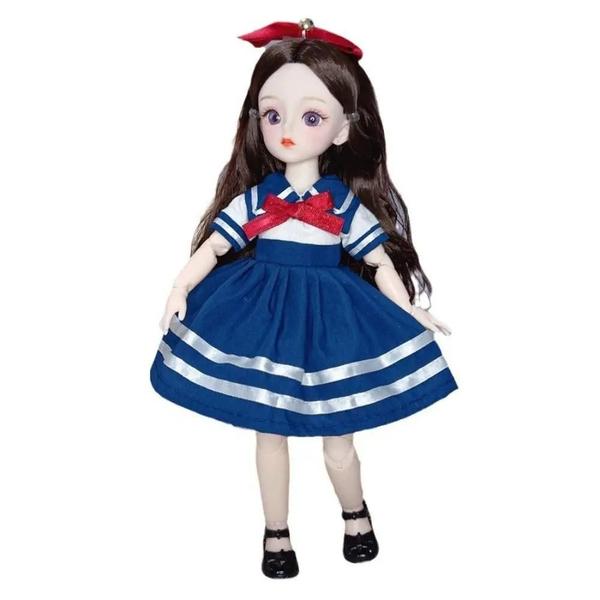 Imagem de Boneca BJD de 30cm com Articulações Móveis, Olhos 3D e Roupas DIY - Presente para Meninas