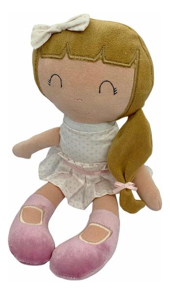 Imagem de Boneca Bonequinha Pano Infantil Mel Antialérgico Macia Lavável Plush Bebe Infantil Menina Pelucias Decoraçao Quarto Bebe