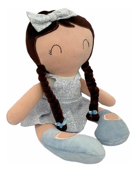 Imagem de Boneca Bonequinha Pano Infantil Nicole Antialérgico Macia Lavável Plush Bebe Infantil Menina Pelucias Decoraçao Quarto Bebe