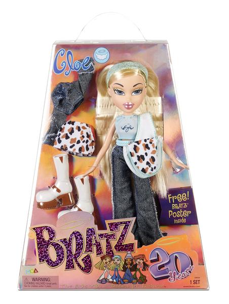 Imagem de Boneca Bratz 20 anos com 2 roupas, acessórios e pôster holográfico