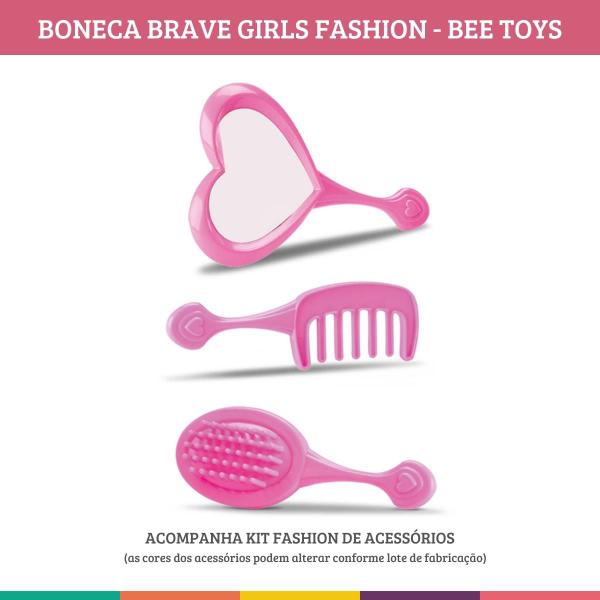 Imagem de Boneca Brave Girls Fashion Alexis Cabelo Colorido Bee Toys