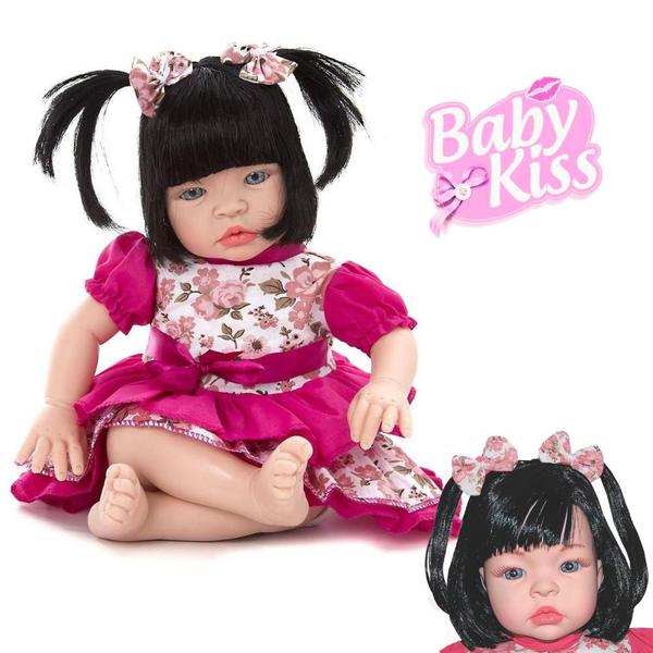 Imagem de Boneca Brinquedo Morena Baby Kiss Sidnyl