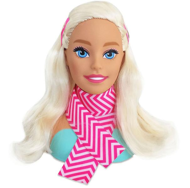 Imagem de Boneca Busto Barbie Styling Head Hair Salão De Beleza Para Pentear Com 24 Acessórios Criança - Pupee