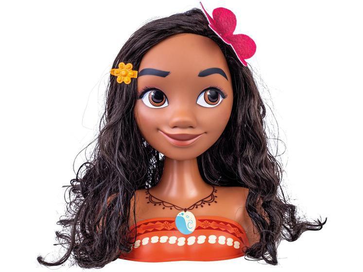 Imagem de Boneca Busto Da Moana Disney Infantil C/ Acessórios Penteado