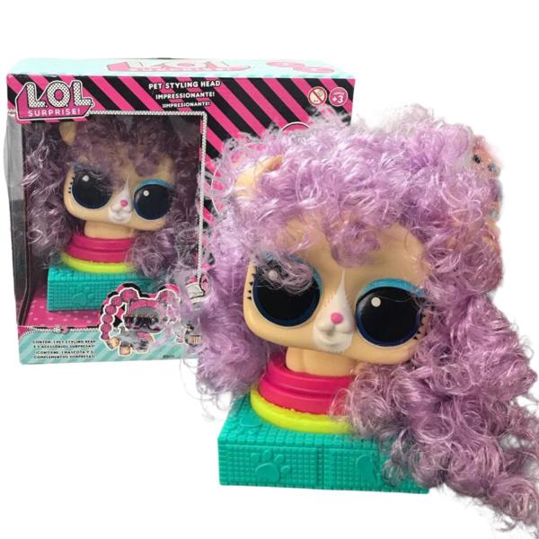 Imagem de Boneca Busto Lol Pet Surpresa Para Penteado Com 5 Surpresas Infantil