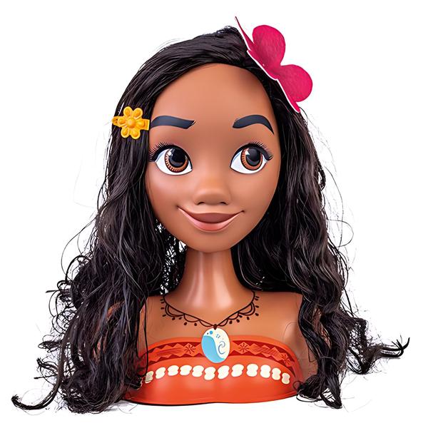 Imagem de Boneca Busto Moana C/ Acessórios Penteado 18cm Vinil Cotiplas