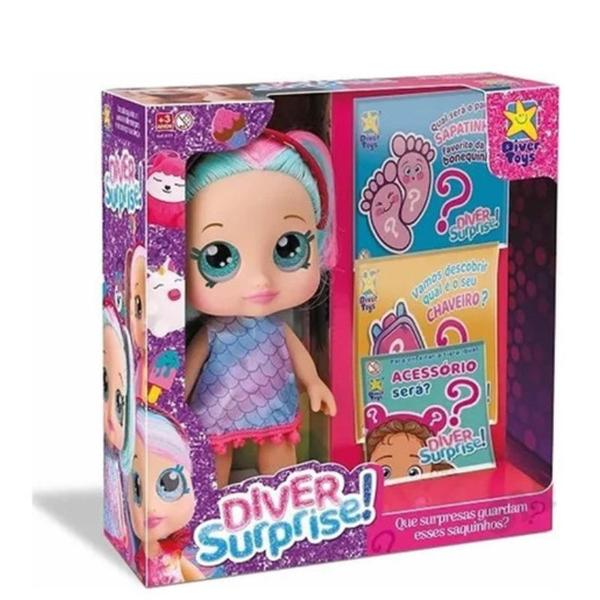 Imagem de Boneca C/ Acessórios Surpresas Diver Surprise  Brinquedo Infantil  - Diver Toys