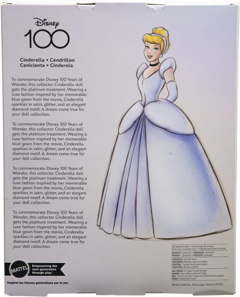 Imagem de Boneca Cinderella - 100 Anos Disney Collector - Princesas Disney - Mattel