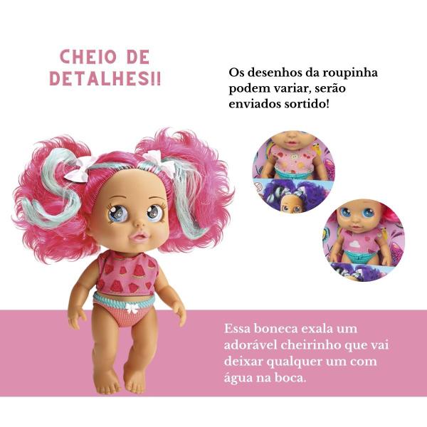 Imagem de Boneca Club Girls Maça Verde 19cm C/ Cheirinho Frutas SABORES Infantil - Bee Toys