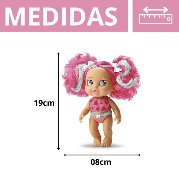 Imagem de Boneca Club Girls Maça Verde 19cm C/ Cheirinho Frutas SABORES Infantil - Bee Toys