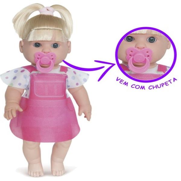 Boneca Coleção Danadinhas Loira Menina Chupeta e Carrinho - Milk Brinquedo Imagem de Boneca Coleção Danadinhas Loira Menina Chupeta e Carrinho