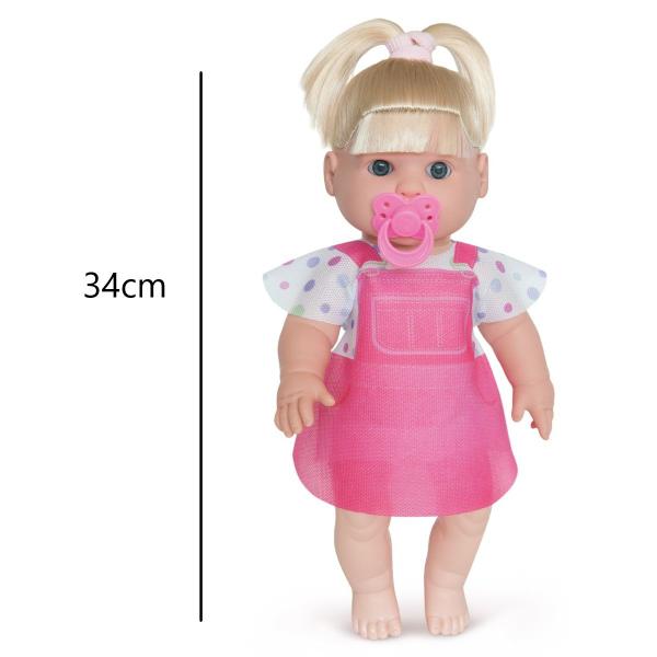 Boneca Coleção Danadinhas Loira Menina Chupeta e Carrinho - Milk Brinquedo Imagem de Boneca Coleção Danadinhas Loira Menina Chupeta e Carrinho