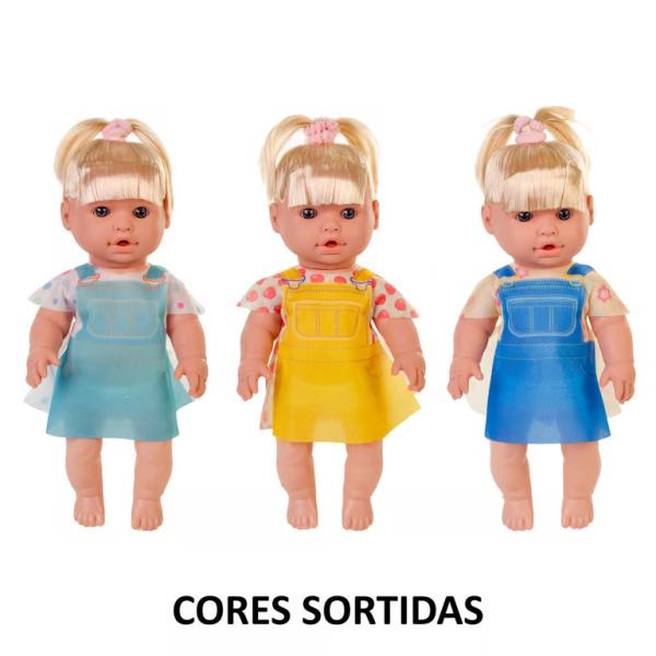 Boneca Coleção Danadinhas Loira Menina Chupeta e Carrinho - Milk Brinquedo Imagem de Boneca Coleção Danadinhas Loira Menina Chupeta e Carrinho