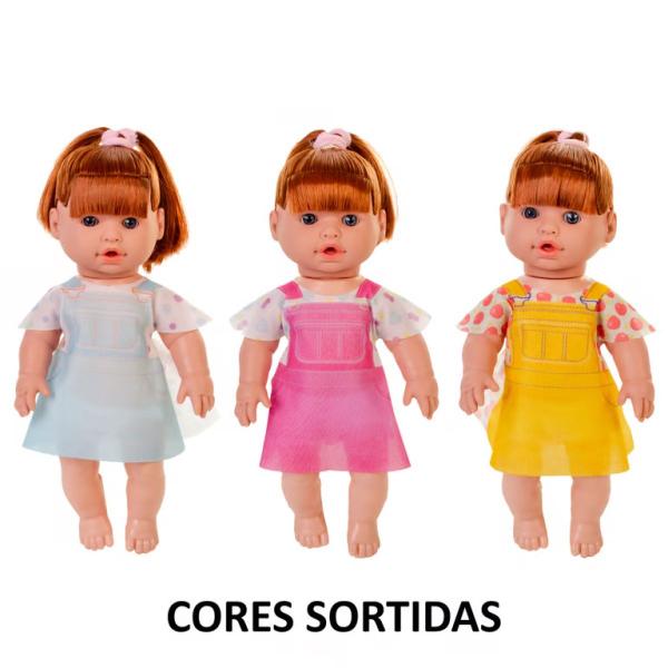 Imagem de Boneca Coleção Danadinhas Ruiva Com Chupeta Menina Milk 34cm