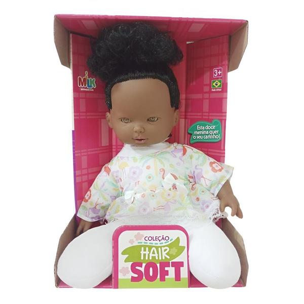 Boneca Colecao Hair Soft Negra Corpo De Pano Milk Imagem de Boneca Colecao Hair Soft Negra Corpo De Pano Milk