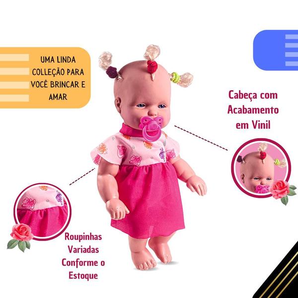 Imagem de Boneca Coleção Lindinha Baby Com Chupeta E Xuxinhas