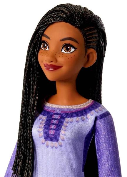 Imagem de Boneca Colecionável Menina Asha De Rosas Negra Cabelo Com Tranças Dread Dreadlocks  Personagem Coleção Filme Wish Disney  Mattel Brinquedos